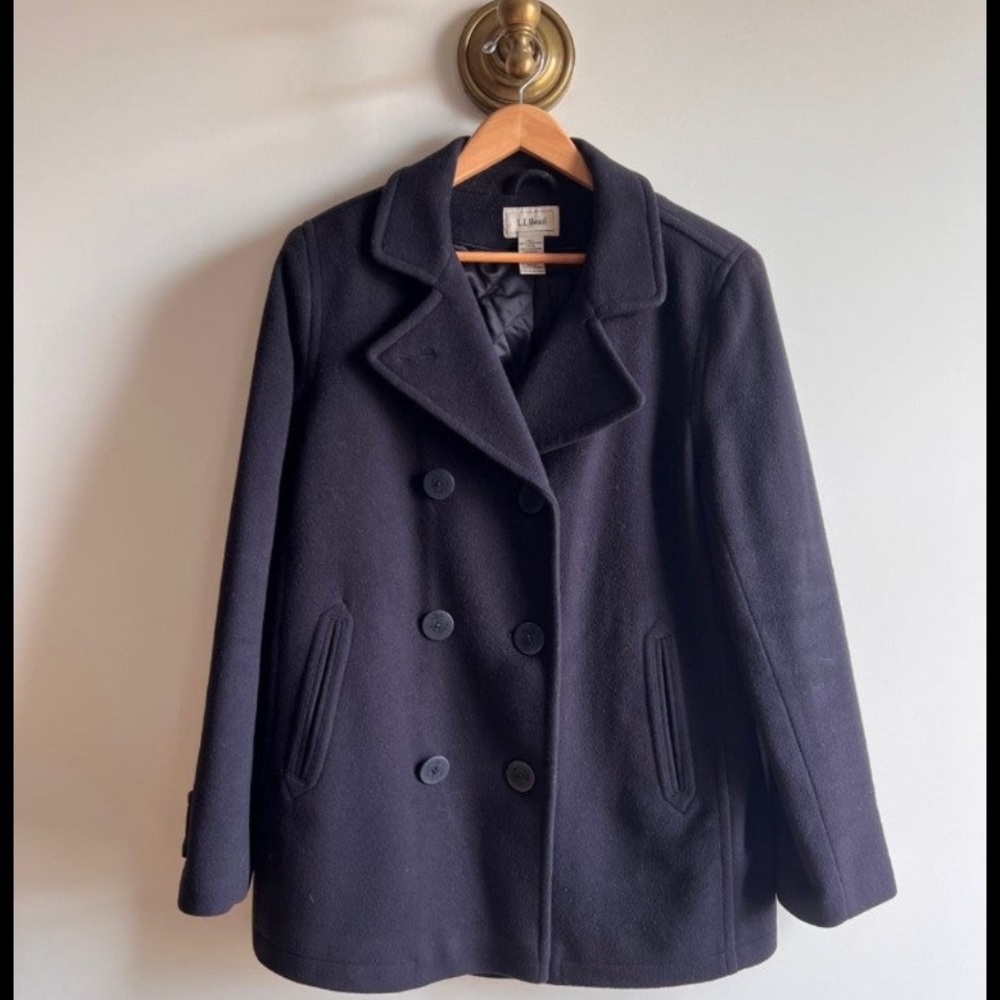 LL Bean 100% lambswool Coat